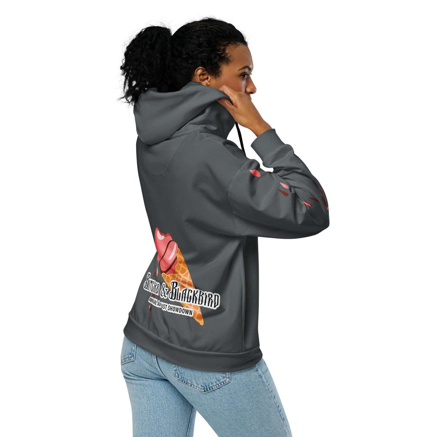 Ice-Cream Shop Grey Unisex zip hoodie