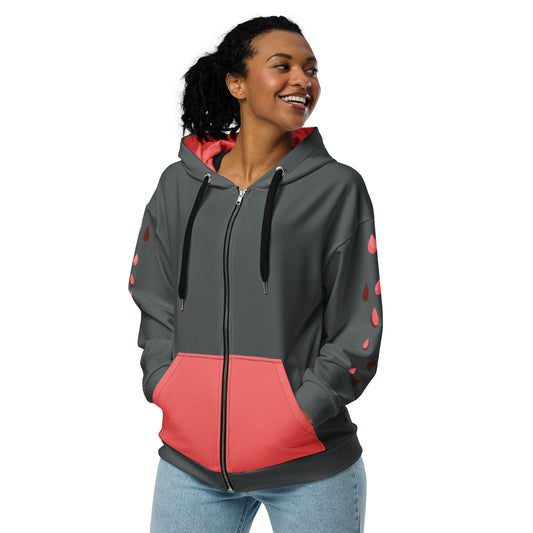 Ice-Cream Shop Grey Unisex zip hoodie