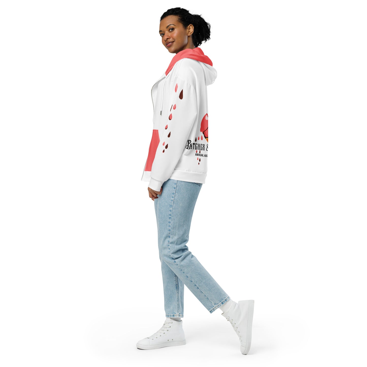 Ice-Cream Shop White Unisex zip hoodie