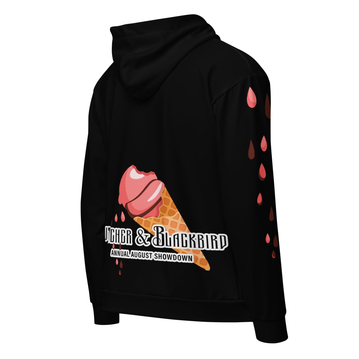 Ice-cream Shop Black Unisex zip hoodie